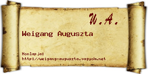 Weigang Auguszta névjegykártya